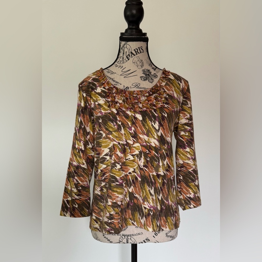 Multicolor Abstract Print Women's Top